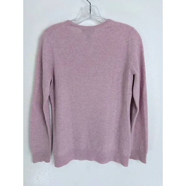 Charter Club Luxury 100% Cashmere Sweater Pink Lilac Crewneck M - Image 4