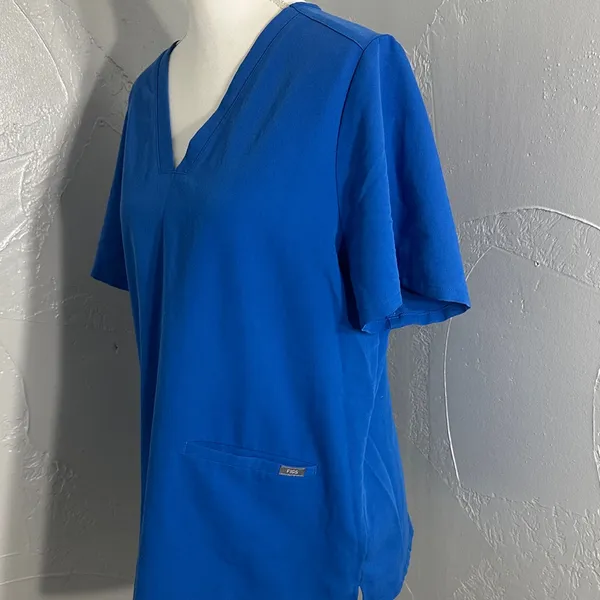 FIGS Royal Blue Scrub Top – Premium Medical Uniform with V-Neck. - Image 4