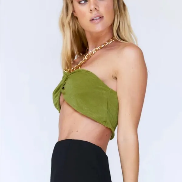 Princess Polly MALCOLM TOP GREEN size 10 - Image 7