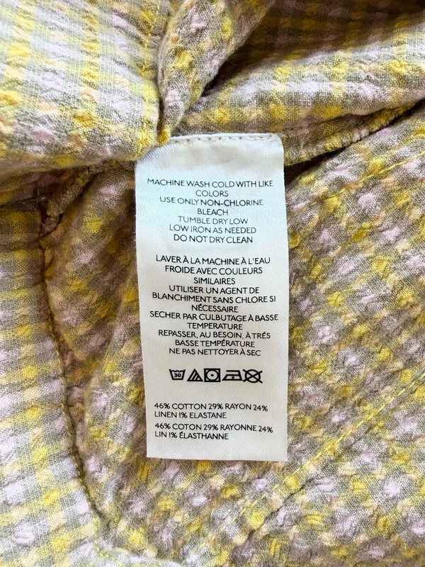 Free People In My Feelings Slim Crop Gingham Plaid Pants in Yellow - Image 9