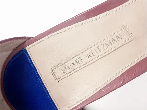 STUART WEITZMAN Nearly Nude Rose Clay Adjustable Ankle Strap Heel Sandals 7.5 - Image 3
