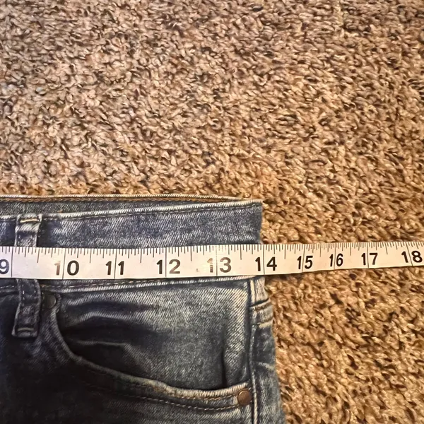 ANA High Rise Straight Jeans Women's Size 4 Distressed Wash Frayed Hem‎ - Image 4
