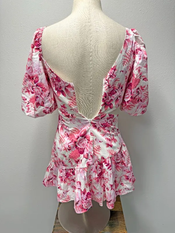 Hello Molly Sweetest Kind Pink Floral Mini Dress - Image 3