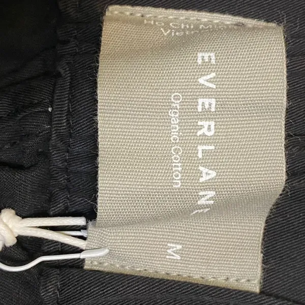 Everlane Women's Black High Waisted Wide-Leg Cotton Pants Size M‎ - Image 6