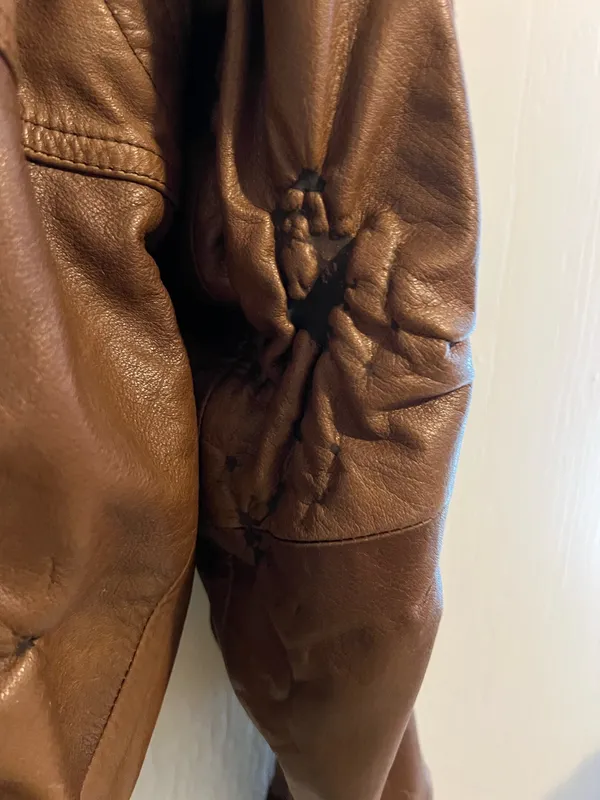 Weekends Men’s Brown Leather Jacket Size L - Image 5