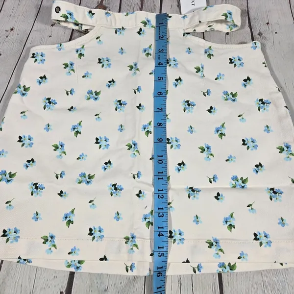 WeWoreWhat Cut Out Skirt Watercolor Ditsy Ivory Multi‎ Floral Mini WWDB94 Size S - Image 9