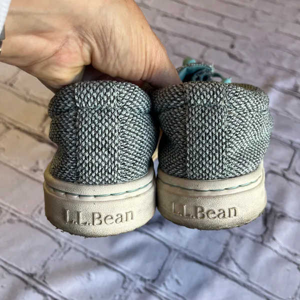 L.L. Bean Women's Higgins Beach 4-Eye Slip-Ons Fabric Shoes Sneakers 8.5 - Image 7