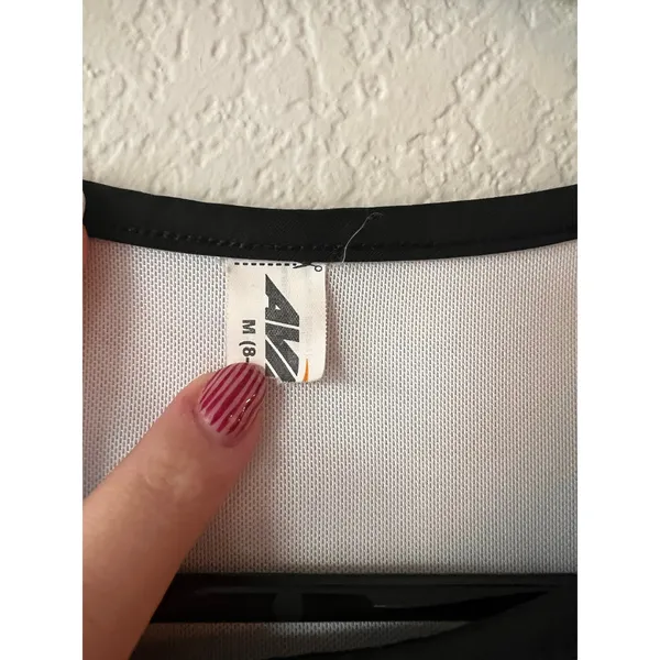 AVIA Gingham Court Bra Tank Top Black White Racerback - Image 5
