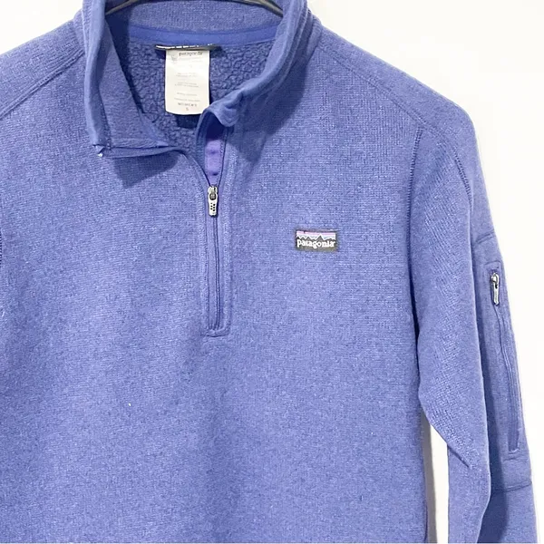 Patagonia Women's Size‎ Small Violetti Purple Better Sweater 1/4-Zip Fleece - Image 3
