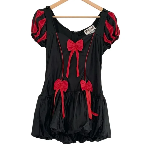 Charades Darkside Snow White Gothic Black Red Mini Dress Costume NEW Teen 12-14 - Image 2