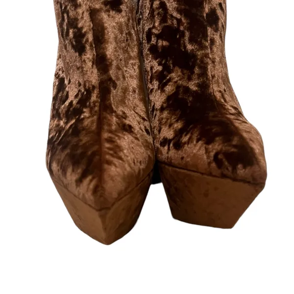 JEFFREY CAMPBELL Shego crushed velvet platform knee high boots NEW size 7.5 - Image 12