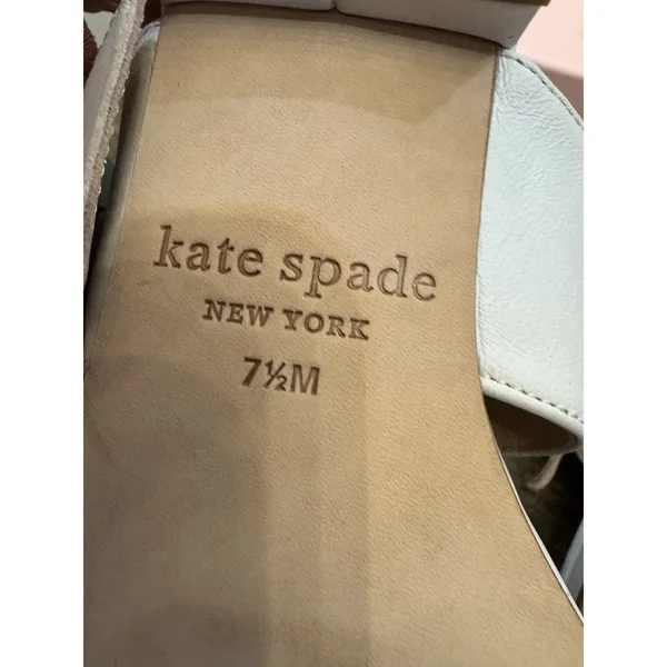 Kate‎ Spade New York Womens Fabi Flat Sandals White Lavender Size 7.5 - Image 8