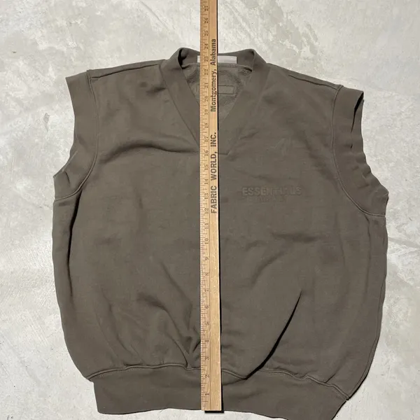 Essentials Fear Of God Sleeveless V Neck Vest Sweater Women's XS Oversized - Image 7