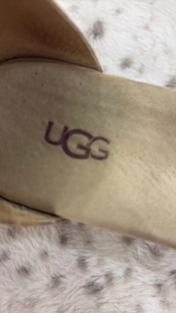 UGG Women’s Zoe II Metallic Gold Wedge Sandals - Image 6