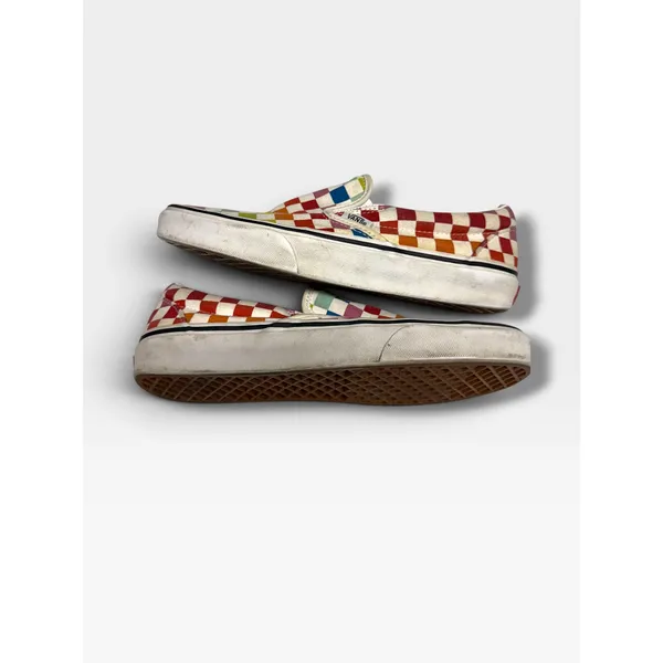 Vans Classic Slip-On Rainbow Checkerboard Pride Shoes Women's 8 Men's 6.5 - Image 3