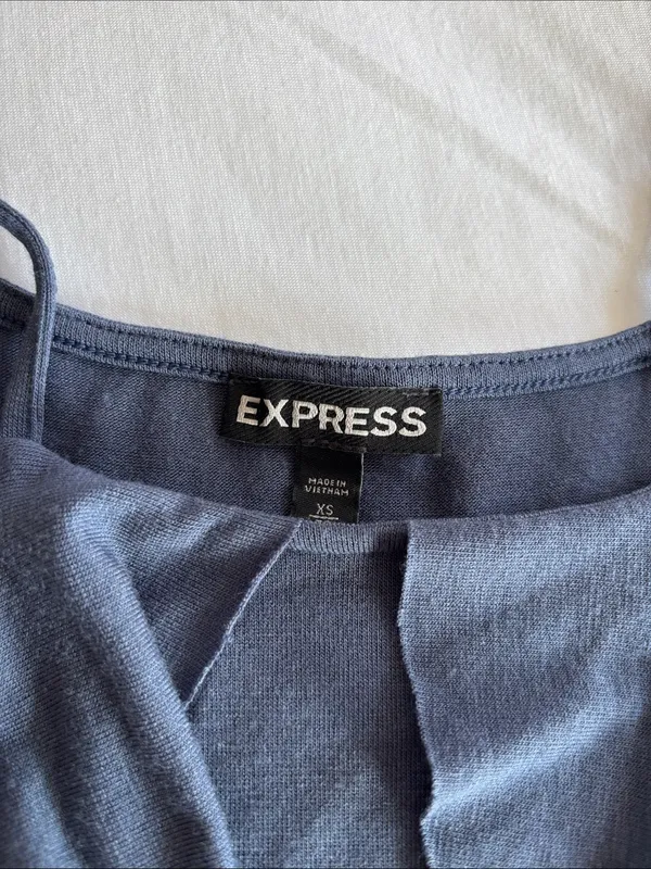 Express Blue Ruffle Knot Cami - Image 3