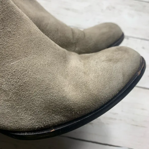 Sam Edelman Suede Ankle Boots Tan Joey Booties 6 1/2 Neutral Boho Minimalist - Image 8