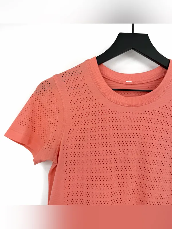 LULULEMON Breeze By Short Sleeve *Squad Light Coral M? - Image 3
