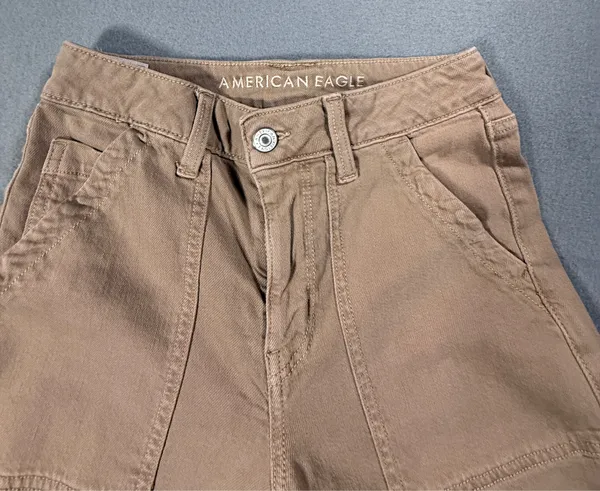 Women’s American Eagle Tan Wide Leg Stretch Cargo jeans - Image 3