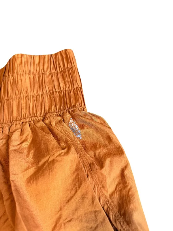 Free People Movement Rust Orange Smocked Dolphin Hem Shorts Boho X-Small Women's - Image 6