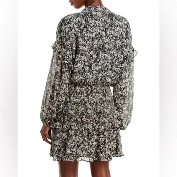 Aqua Leopard Smocked Mini Dress Size Small - Image 2