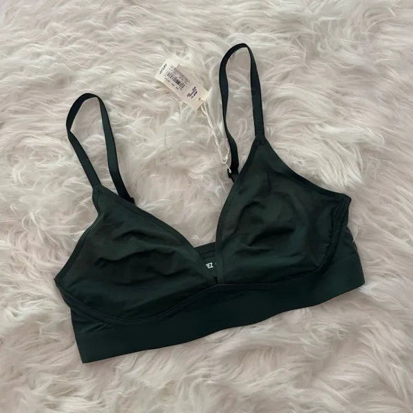 Aerie SMOOTHEZ Mesh Bralette Sycamore Size Small - Image 3