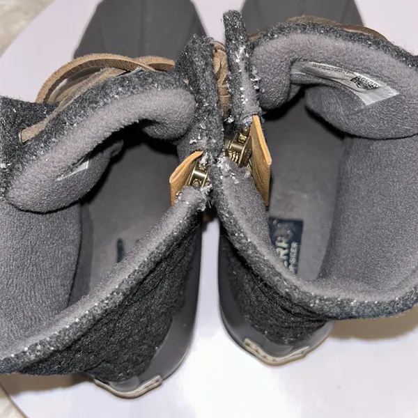 Sperry Saltwater Rain Duck Boots Womens Size 6. Gray Rubber Quilted Wool - Image 5