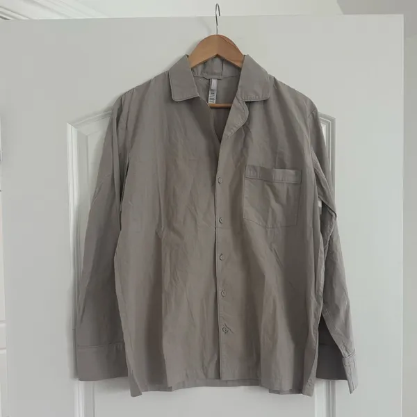 SKIMS COTTON POPLIN BUTTON-UP PAJAMA SHIRT Size Small - Image 5