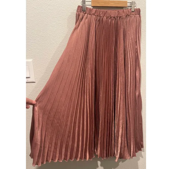 VICI Dusty Pink Pleated Accordion Skirt - Image 3