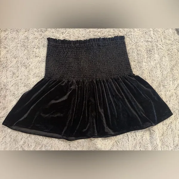 Zara Velvet Black Skirt Size Size L - Image 4