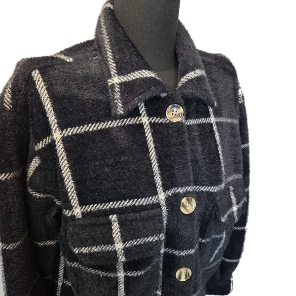 Z Supply Women’s Sz XSmall Button Up Tucker Shacket Shirt Jacket Washed Black - Image 2