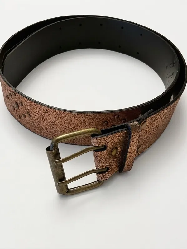 NWOT Copper Metallic Studded Leather Belt - Image 2