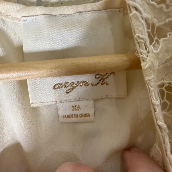 Aryn K Cream Lace‎ Pencil Midi Dress Size XS - Image 4