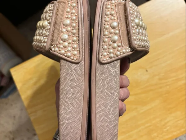 Jimmy Choo Fitz Ballet Pink Pearl Slides, size 4 women - Image 7