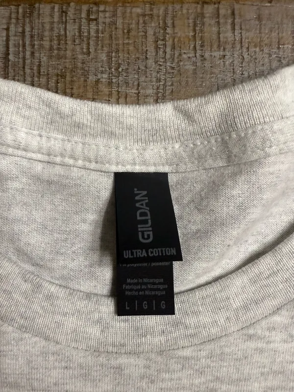 Gildan Light Gray Tee with Skeleton 'Kinda Broke Kinda Bougie' Graphic - Image 2