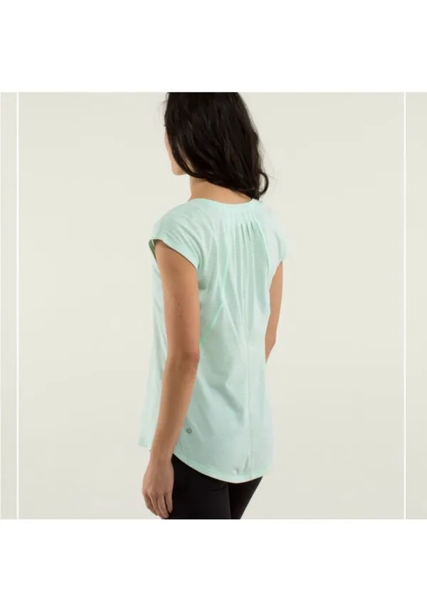 Lululemon Track Tee Heathered Fresh Teal / Fresh Teal - Image 3