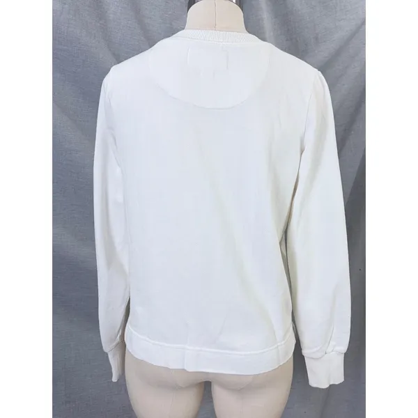 Garima Dhawan‎ Anthropologie Love Peace Happiness Courage Sweatshirt White XS - Image 4