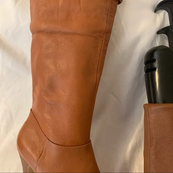 NWT Vintage Steve Madden Jupiterr Cognac Convertible Leather Boot - Image 5