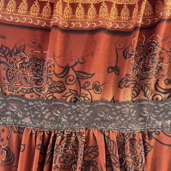 Vintage Y2K 2000's Agenda Small S Top Babydoll Lace Woodland‎ Forrest Goblincore - Image 4