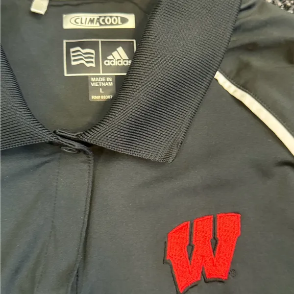 Adidas Wisconsin Badgers Womens Climalite Pullover Jacket Gray L - Image 2