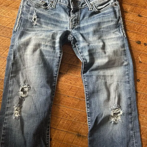 BKE distressed Stella western 26x22 cropped low rise jeans - Image 2