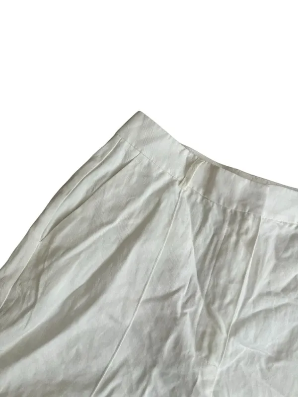 ANINE BING Candice White High Rise Linen Blend Shorts Size 40 US 10 - Image 9