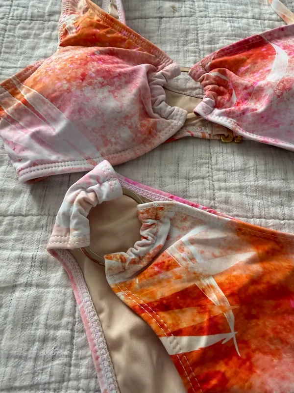 Nanamacs Cancun kisses asymmetric palm print bikini - Image 4