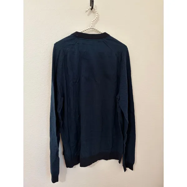 NEW Ted Baker Women's Size 6 Sweater Dark Blue Green Cotton Crewneck Pullover - Image 7