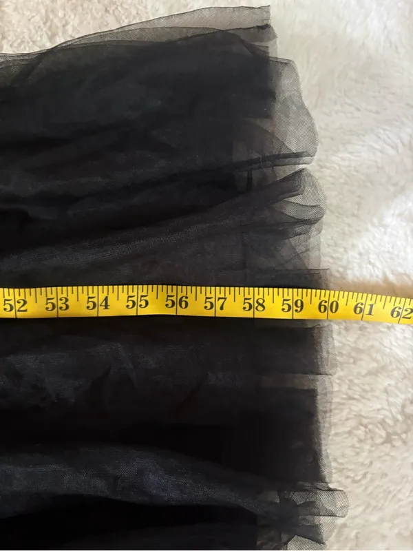 Lulus Enticing Mystique Black Tulle Tie-Strap Tiered Maxi Dress Size Small NWT - Image 9