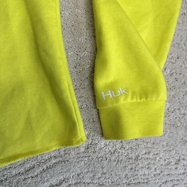 Womens‎ Huk Fishing Large Long Sleeve Crewneck Sweater Yellow - Image 2