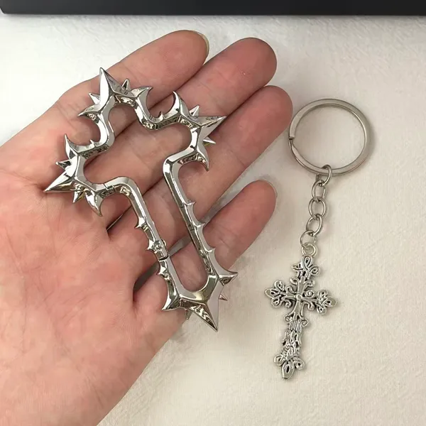 Cross Keychain Charm for Men Women Car Keychain Key Ring Bag Charm Carabiner - Image 4