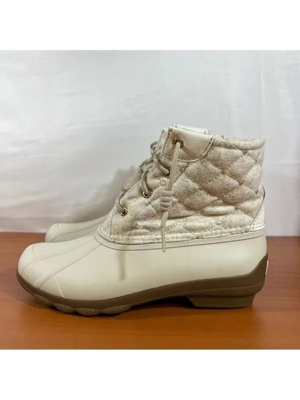 Sperry Syren Quilted Waterproof Wool Women's Boot Size 8 - Image 3