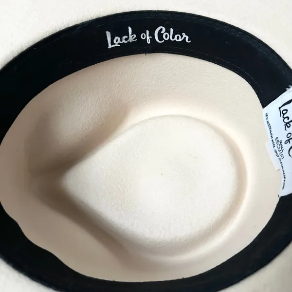 Lack of Color Ivory Rancher 100% Australian Wool Felt Fedora Hat Size Small - Image 8
