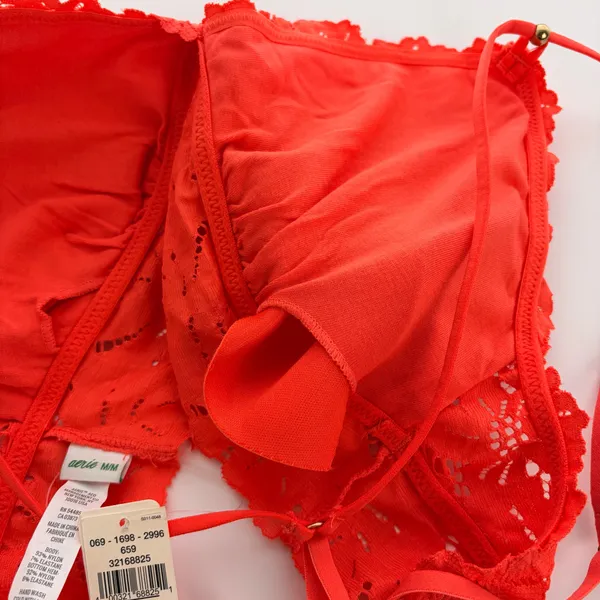 Aerie palm lace racerback padded bralette - Image 7